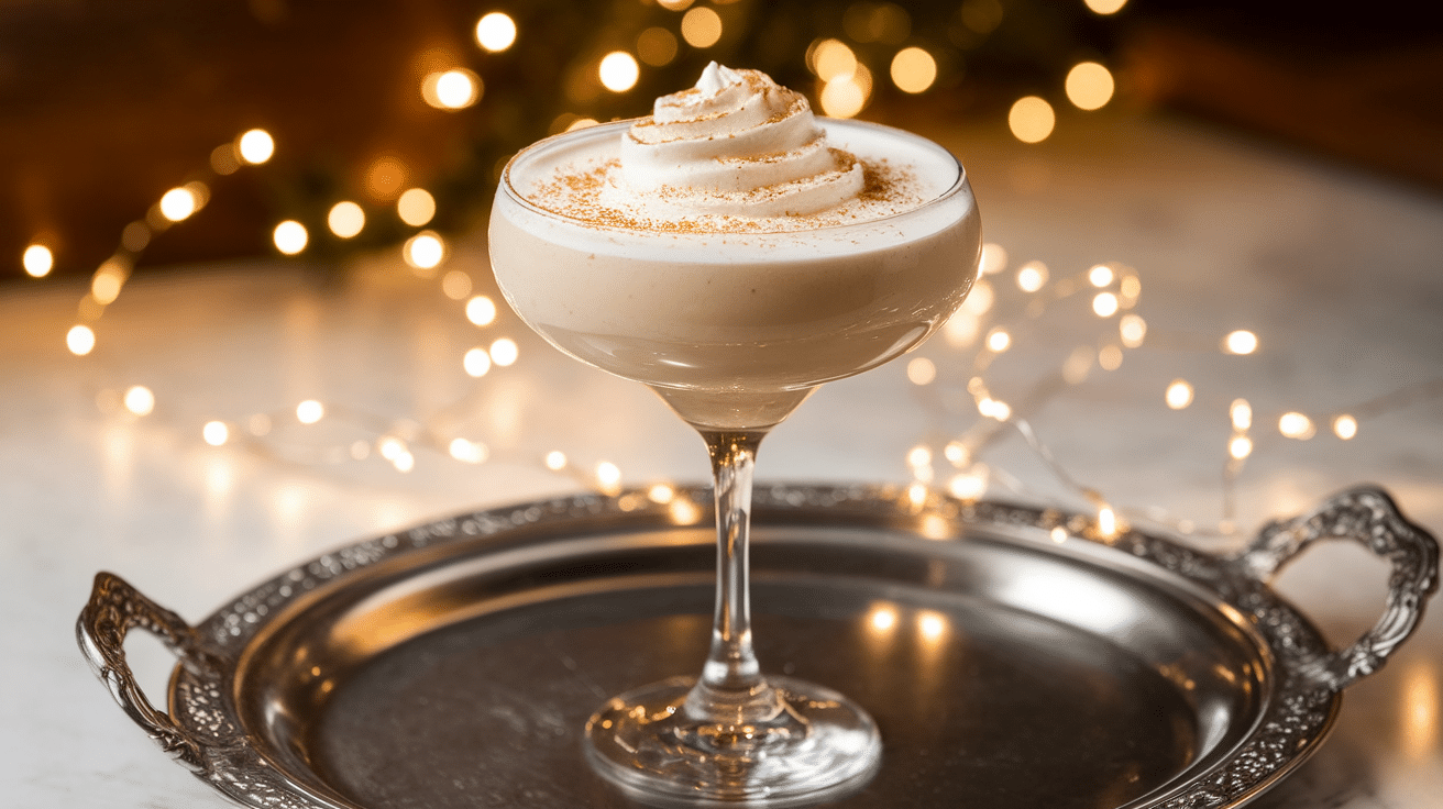 Festive Eggnog Martini Recipe