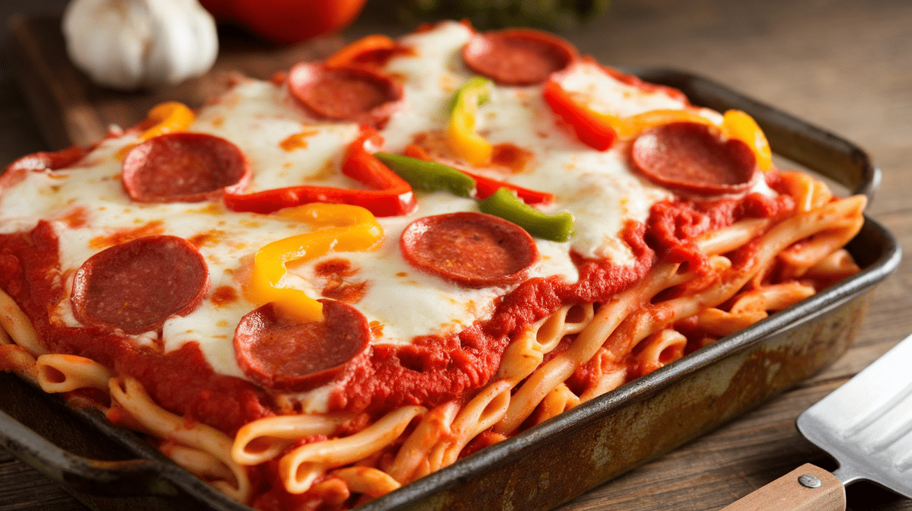 Delicious Pizza Pasta Bake