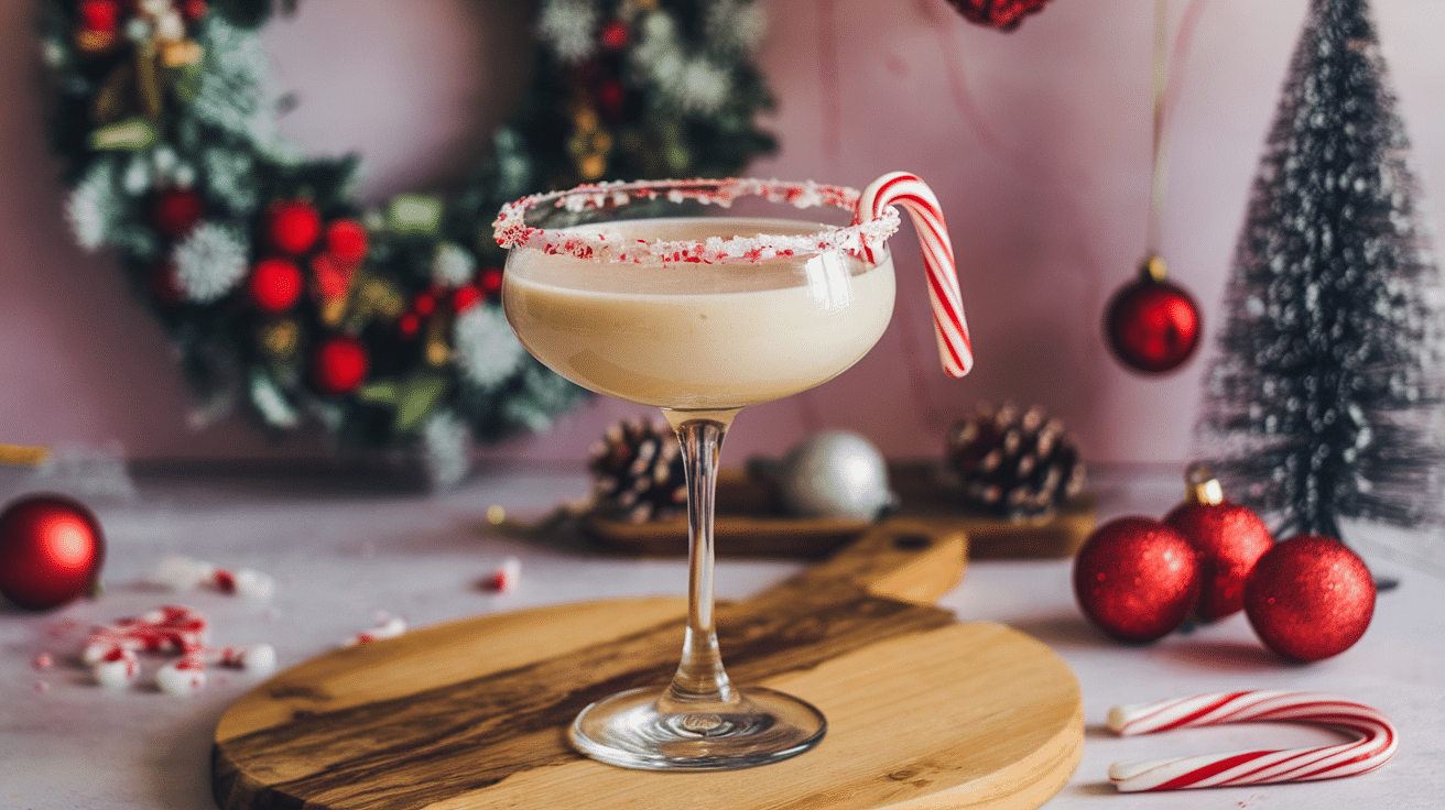 Festive Candy Cane Martini Recipe