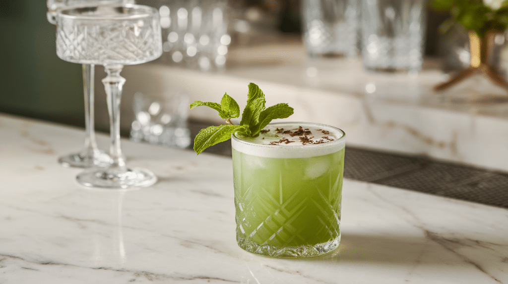 A Refreshing Minty Dessert Cocktail