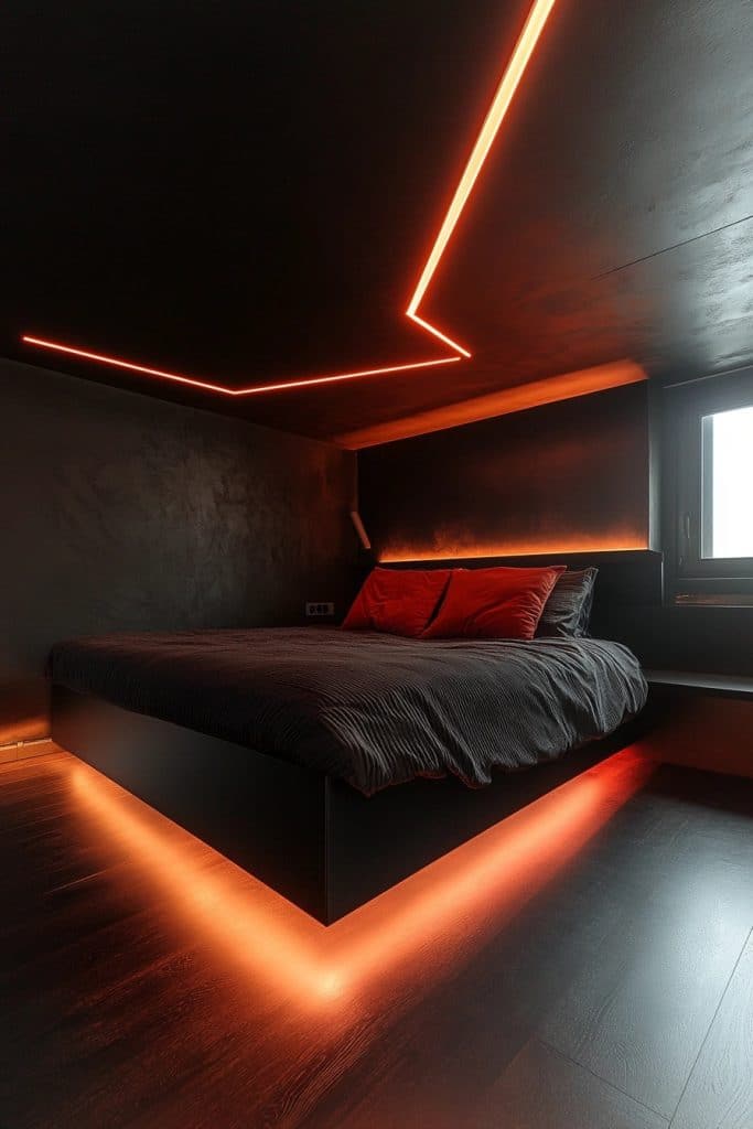 Black and Neon Luxe Baddie Room