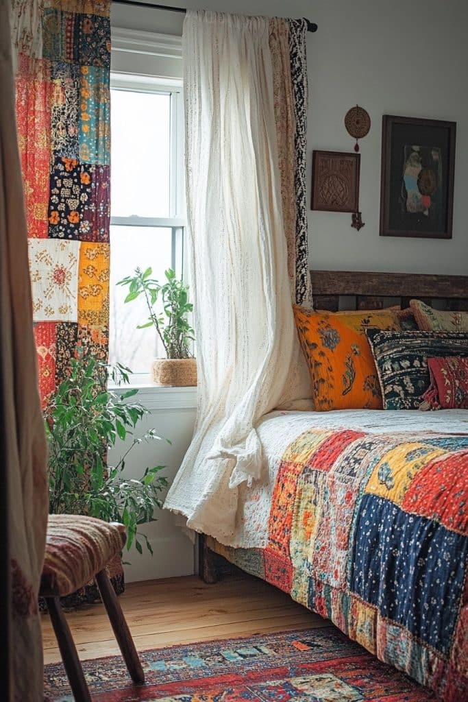 Charming Kantha Quilt Drapes