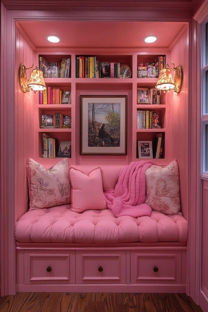 Cozy Pink Reading Corners