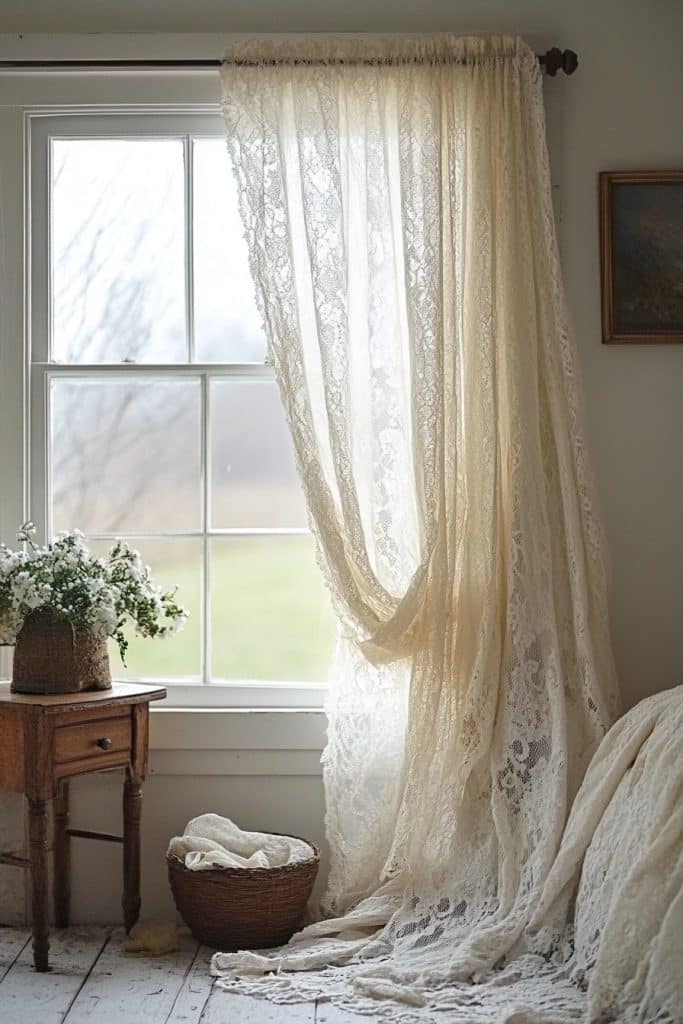 Delicate Lace Curtain Panels