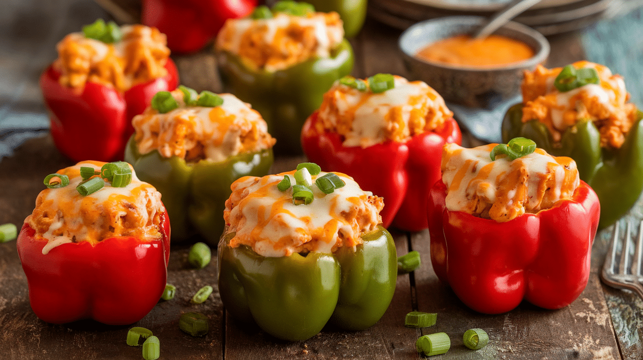 Spicy Buffalo Chicken Stuffed Peppers Recipe