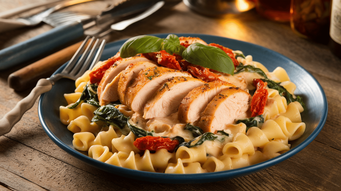 Creamy Tuscan Chicken Pasta Recipe