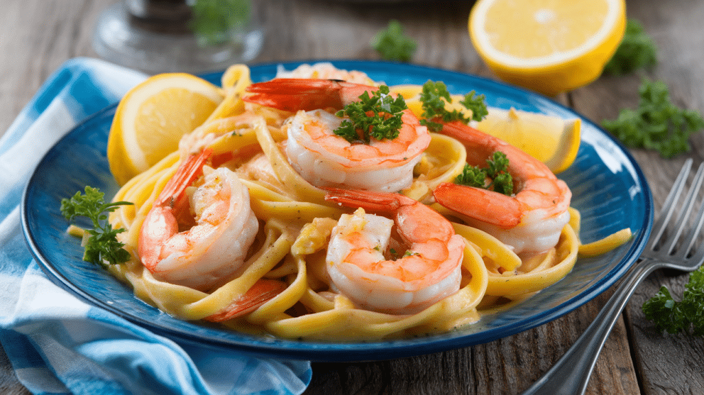 Lemon Shrimp Pasta