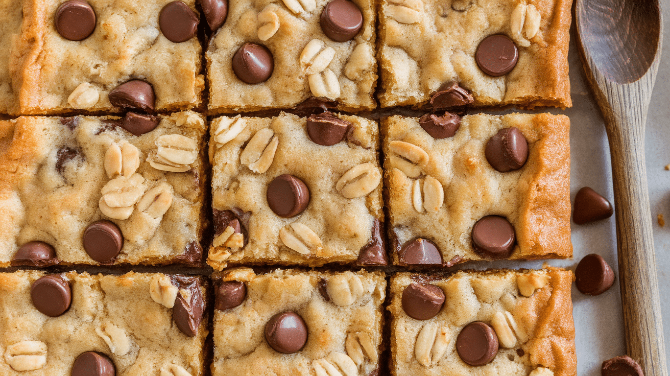 Chewy Oatmeal Chocolate Chip Cookie Bars Recipe