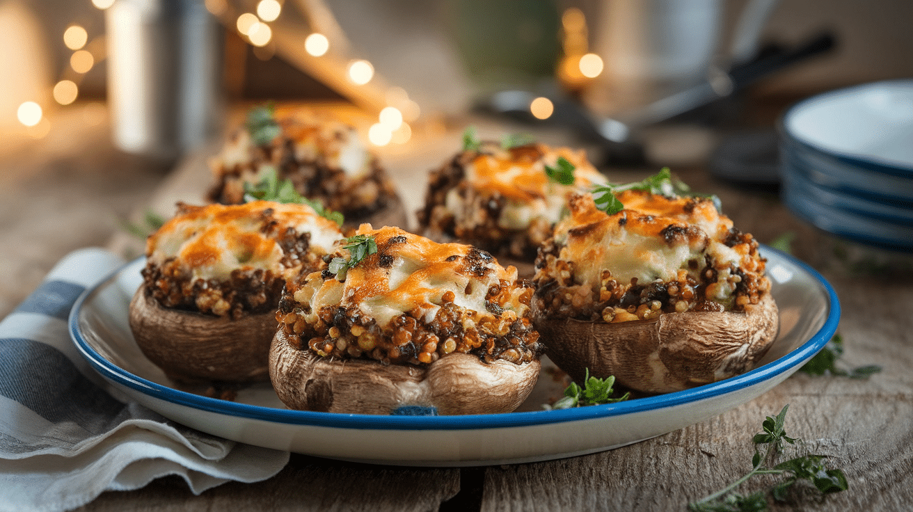 Savory Stuffed Portobello Mushrooms Recipe