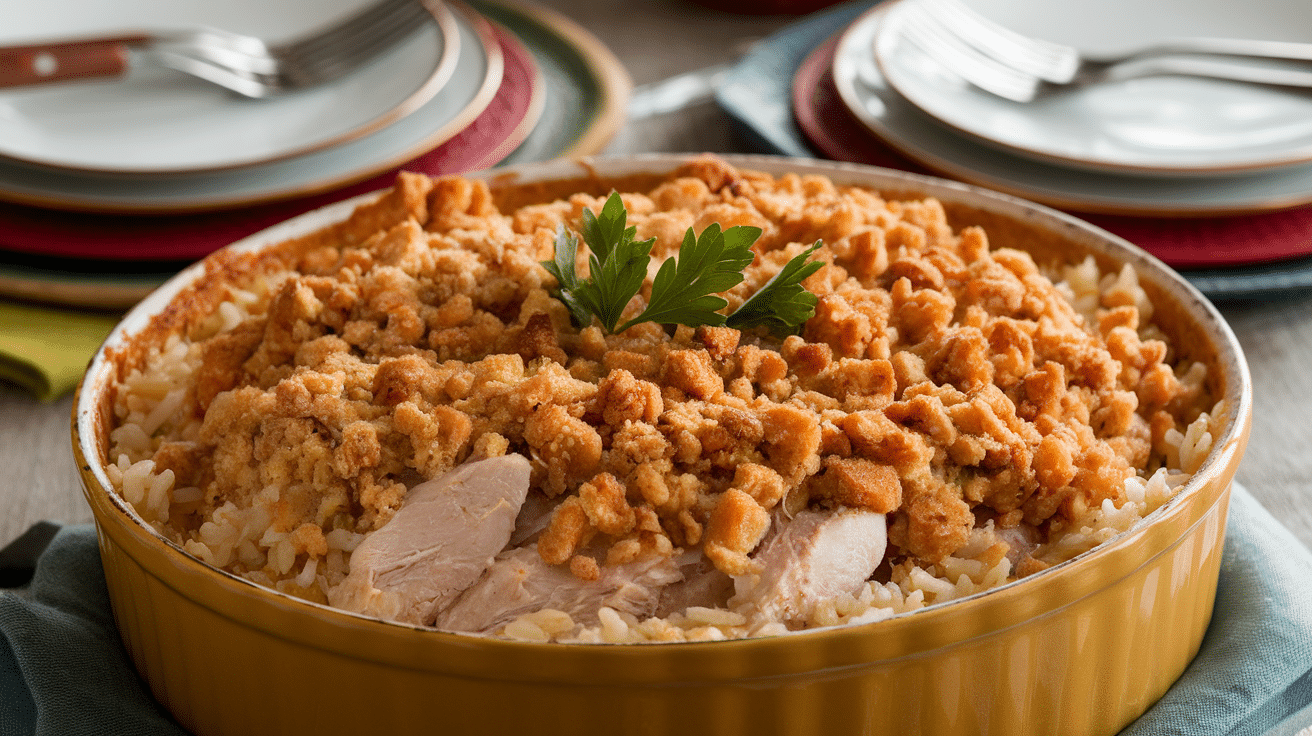 Hearty Chicken and Rice Potluck Casserole Recipe