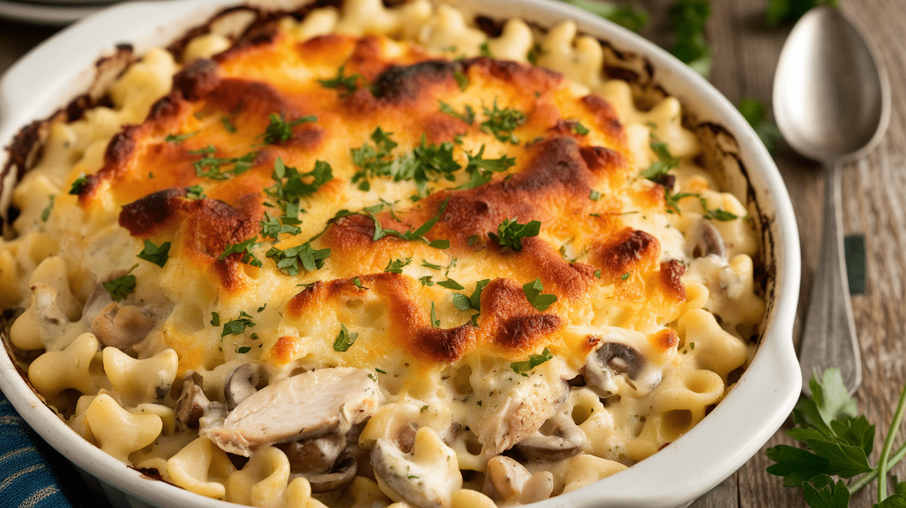 Creamy Chicken Tetrazzini Bake Recipe