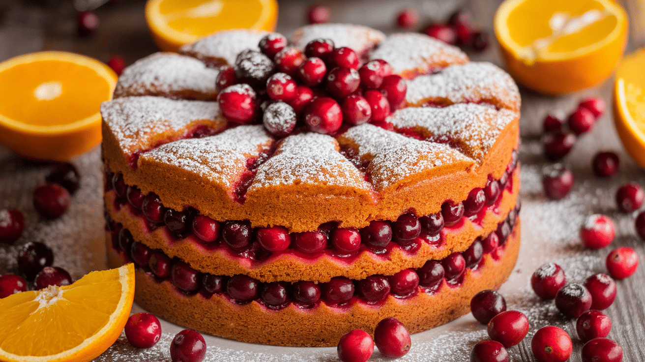 Zesty Cranberry Orange Cake Recipe