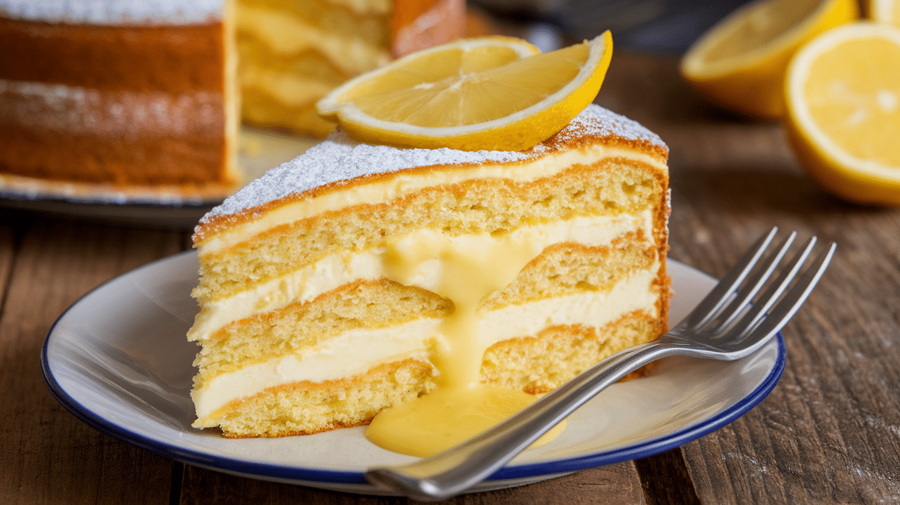 Zesty Lemon Custard Cake Recipe