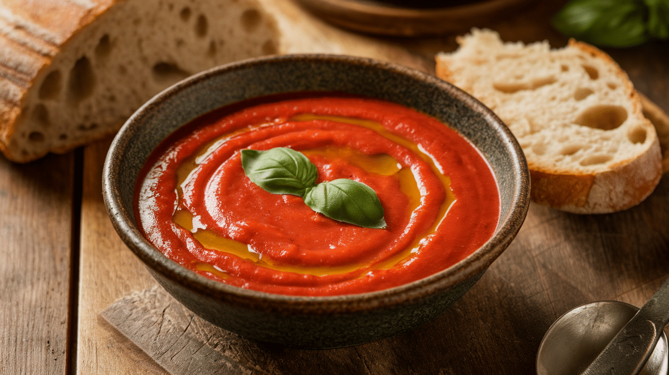 Creamy Roasted Red Pepper Soup Recipe