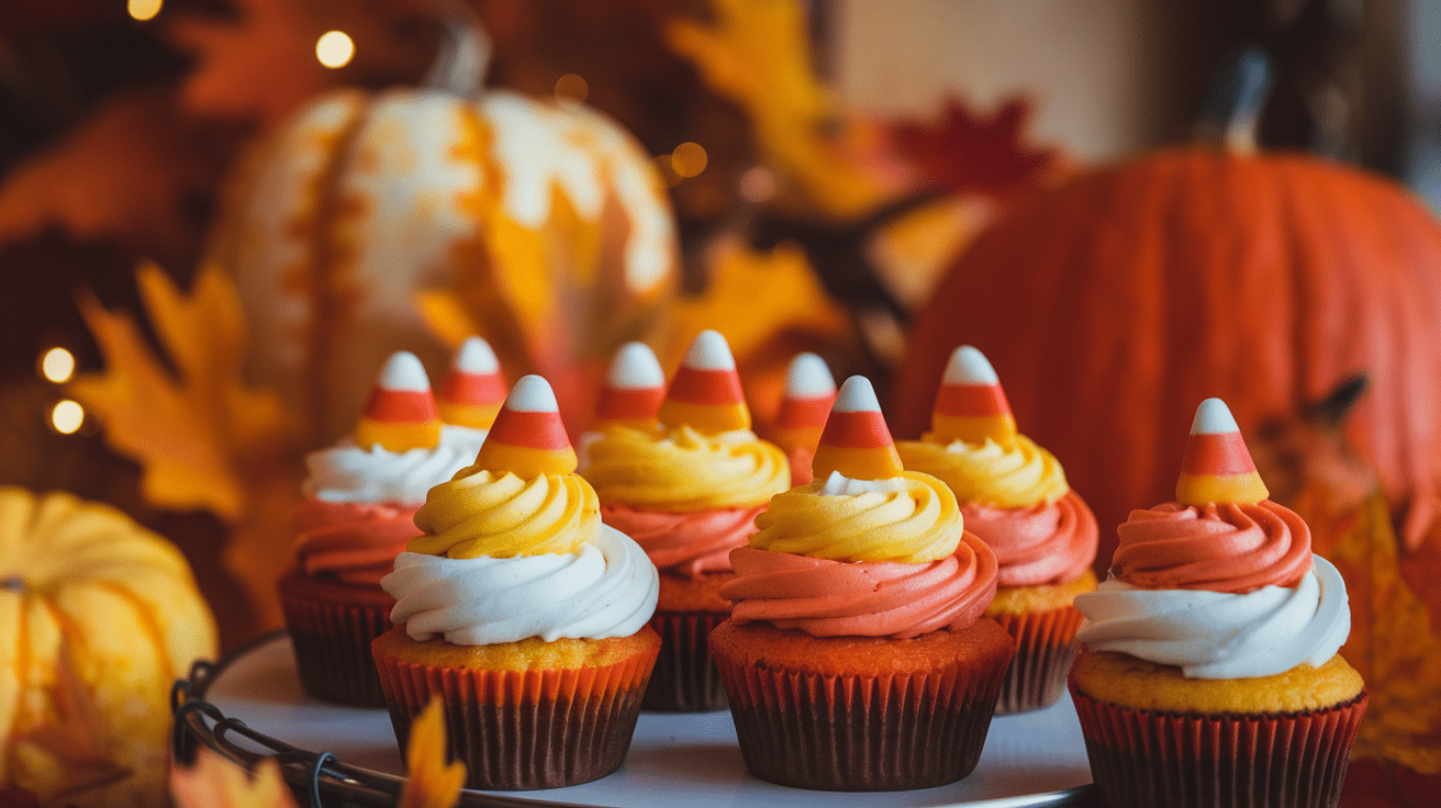 Festive Candy Corn Cupcakes Recipe