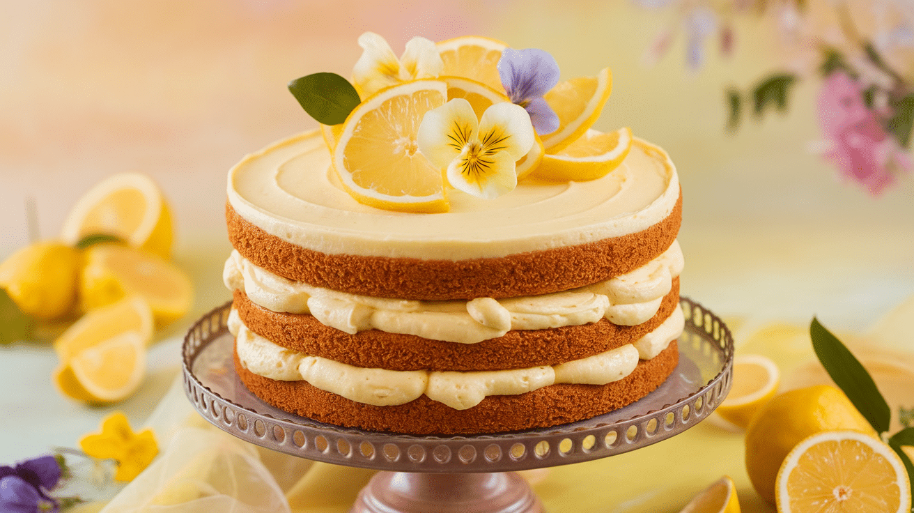 Lemon Velvet Cake Recipe