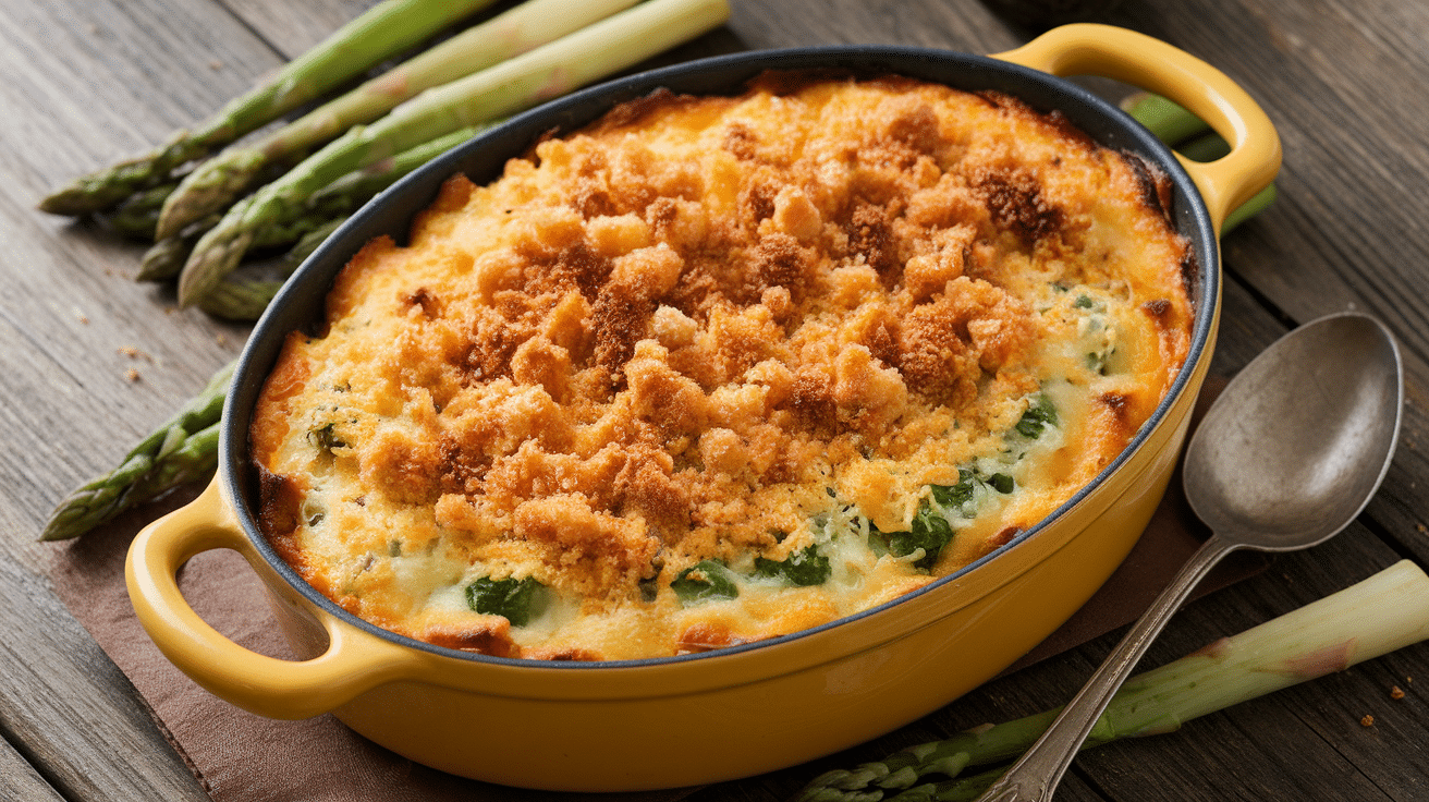 Cheesy Asparagus Casserole Recipe