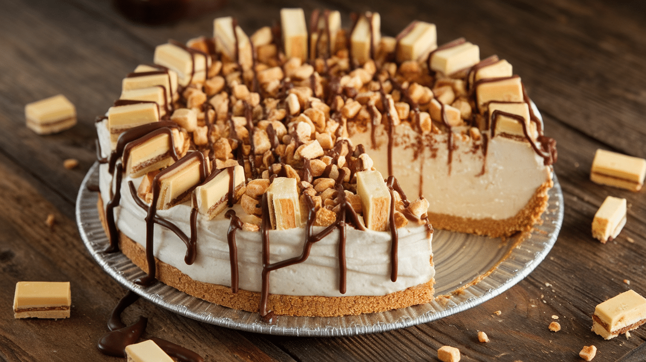 Decadent No Bake Butterfinger Pie