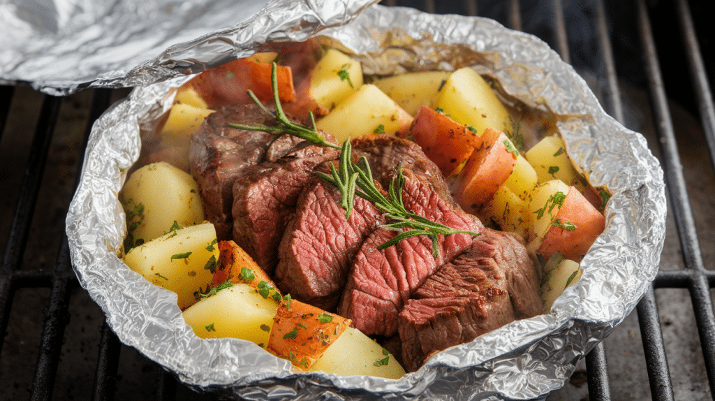 Steak and Potato Foil Packets