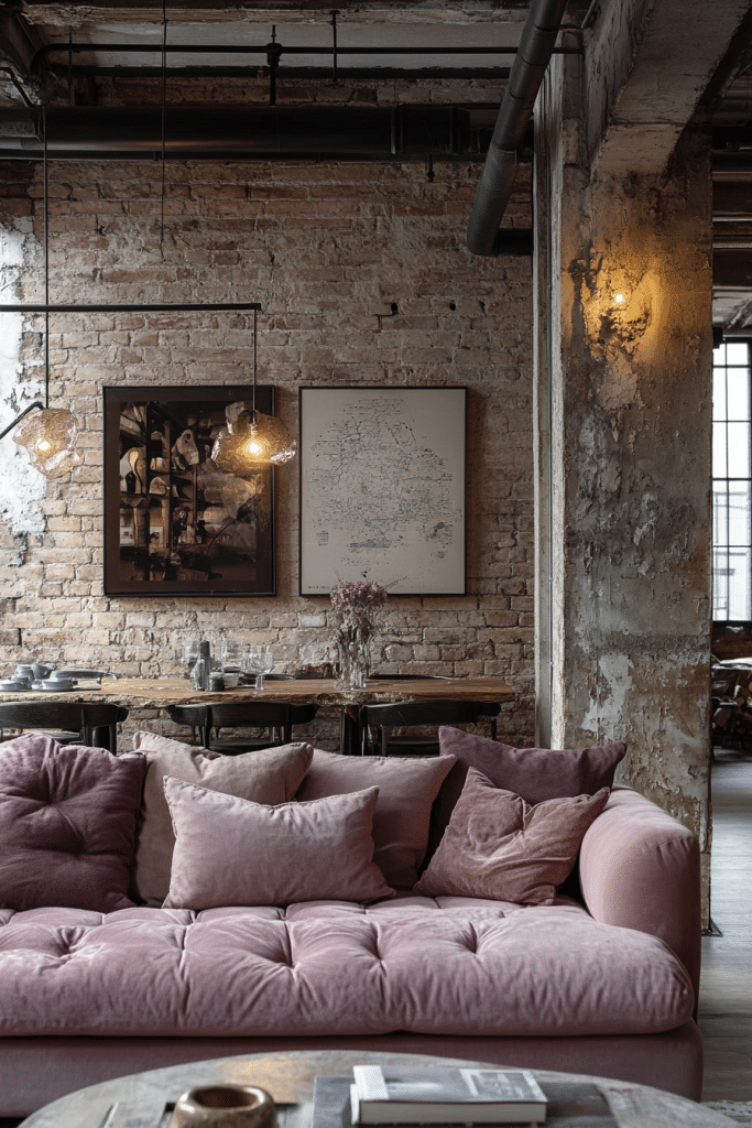 Industrial Pink Loft Ideas