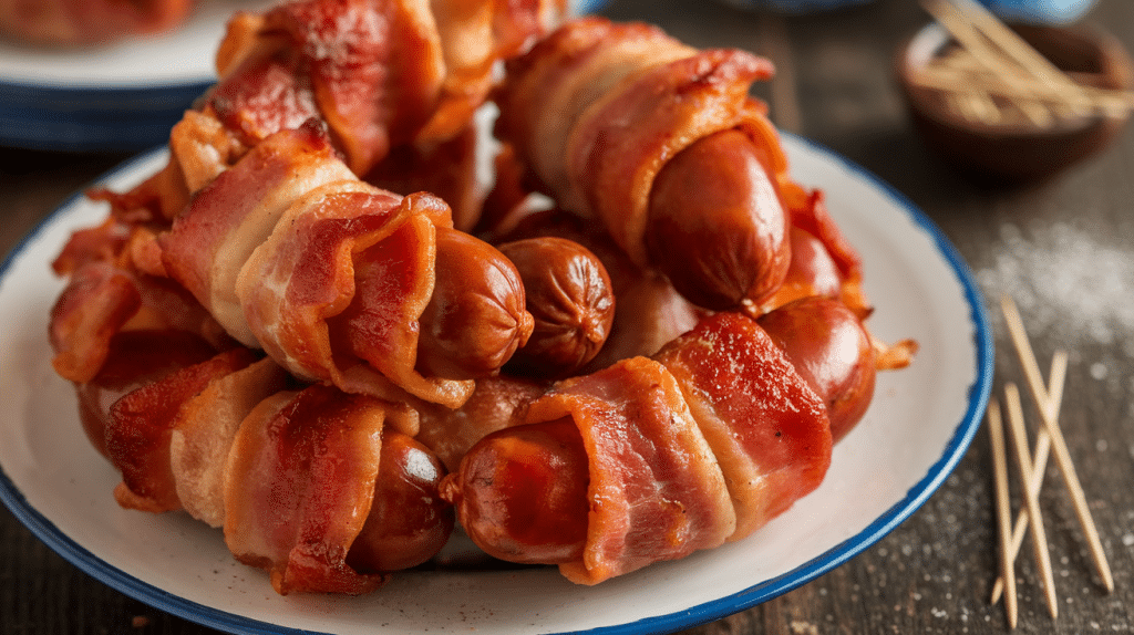 Bacon Wrapped Brown Sugar Smokies