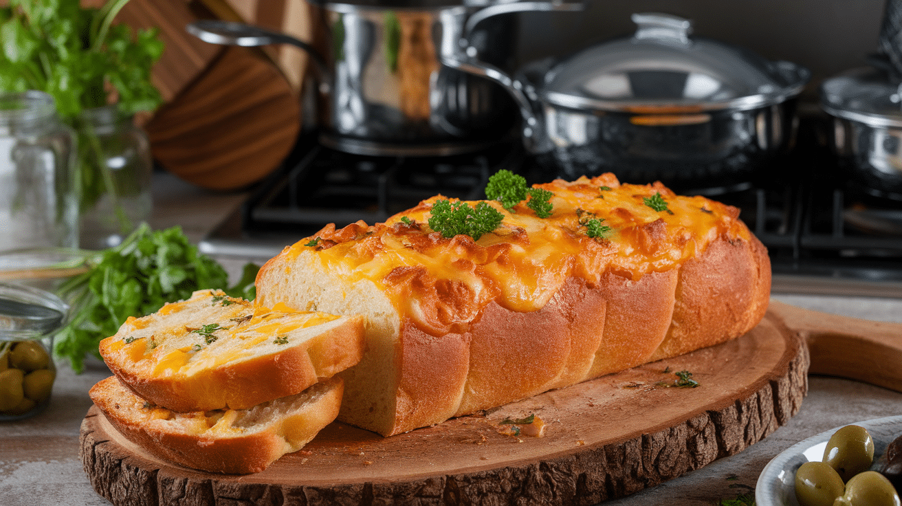 Melt-in-Your-Mouth Cheesy Garlic Bread