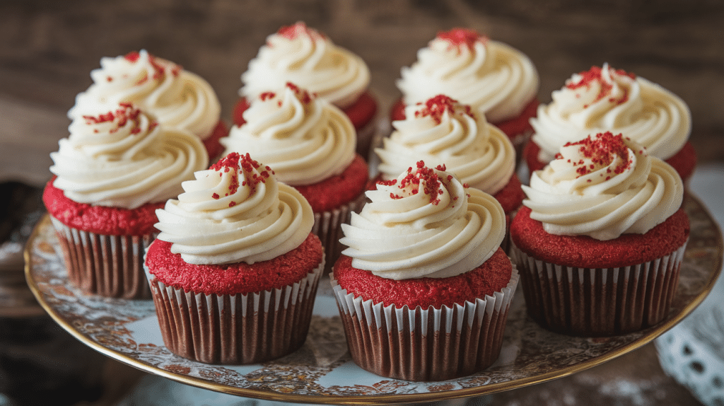 Red Velvet Cupcakes with Cream Cheese Frosting