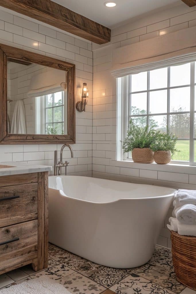 Luxe Modern Farmhouse Bathroom