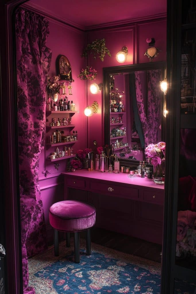 Luxurious Pink Dressing Areas