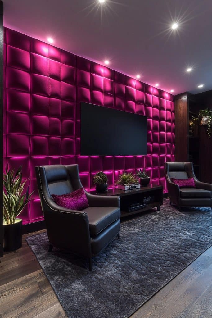 Modern Pink Home Theaters