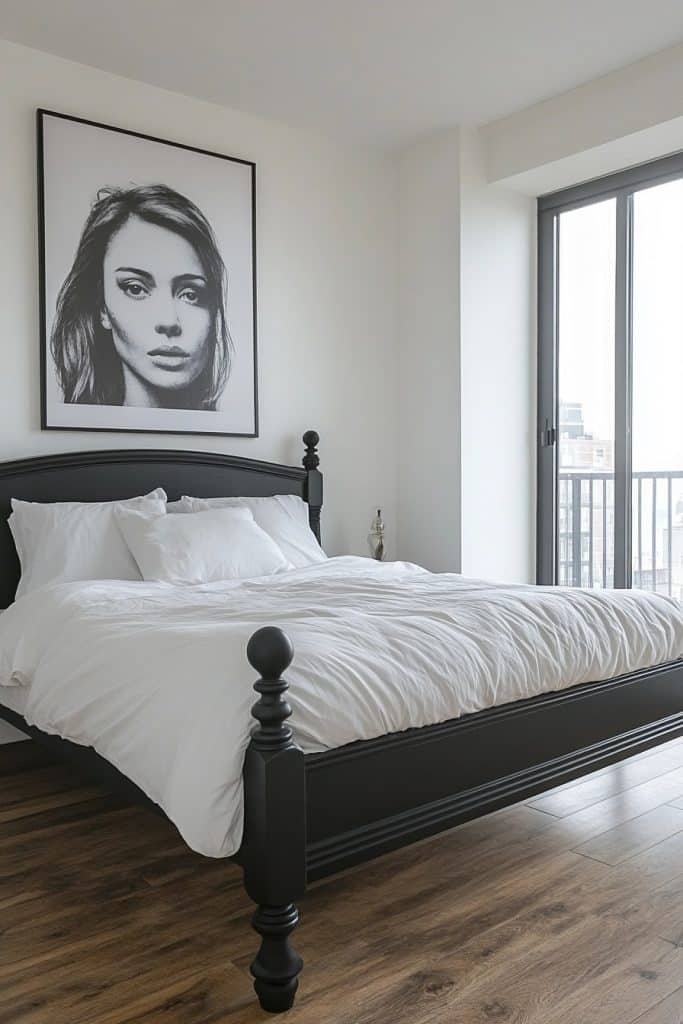 Sleek Monochrome Minimal Bedroom