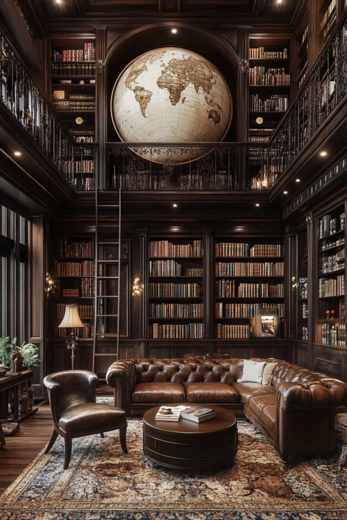 Stately Library Lounge