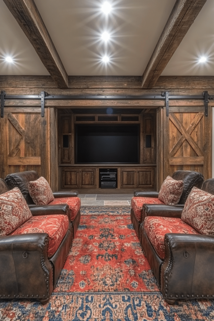 Stylish Farmhouse Media Room