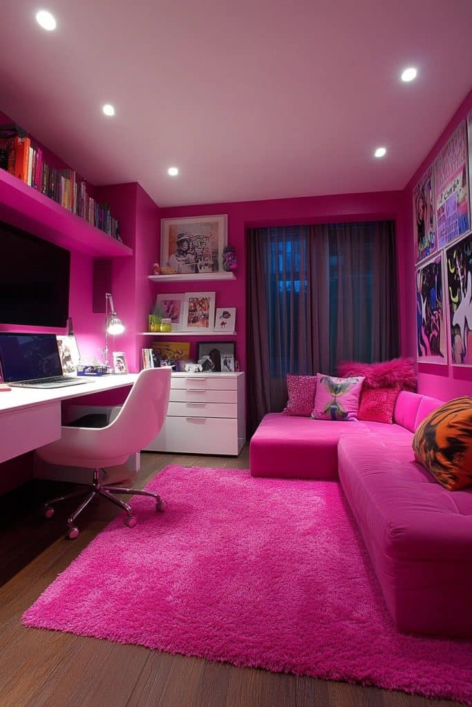 Stylish Pink Teen Spaces