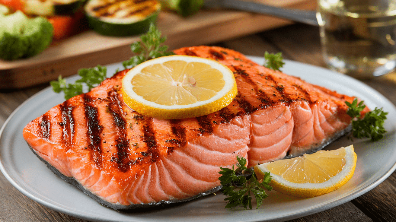 Savory Lemon Garlic Grilled Salmon Recipe