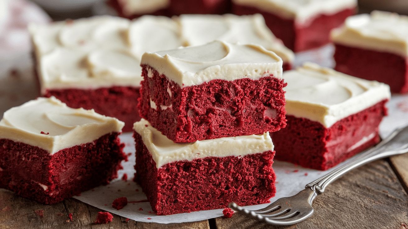 Decadent Red Velvet Brownies with Cream Cheese Frosting