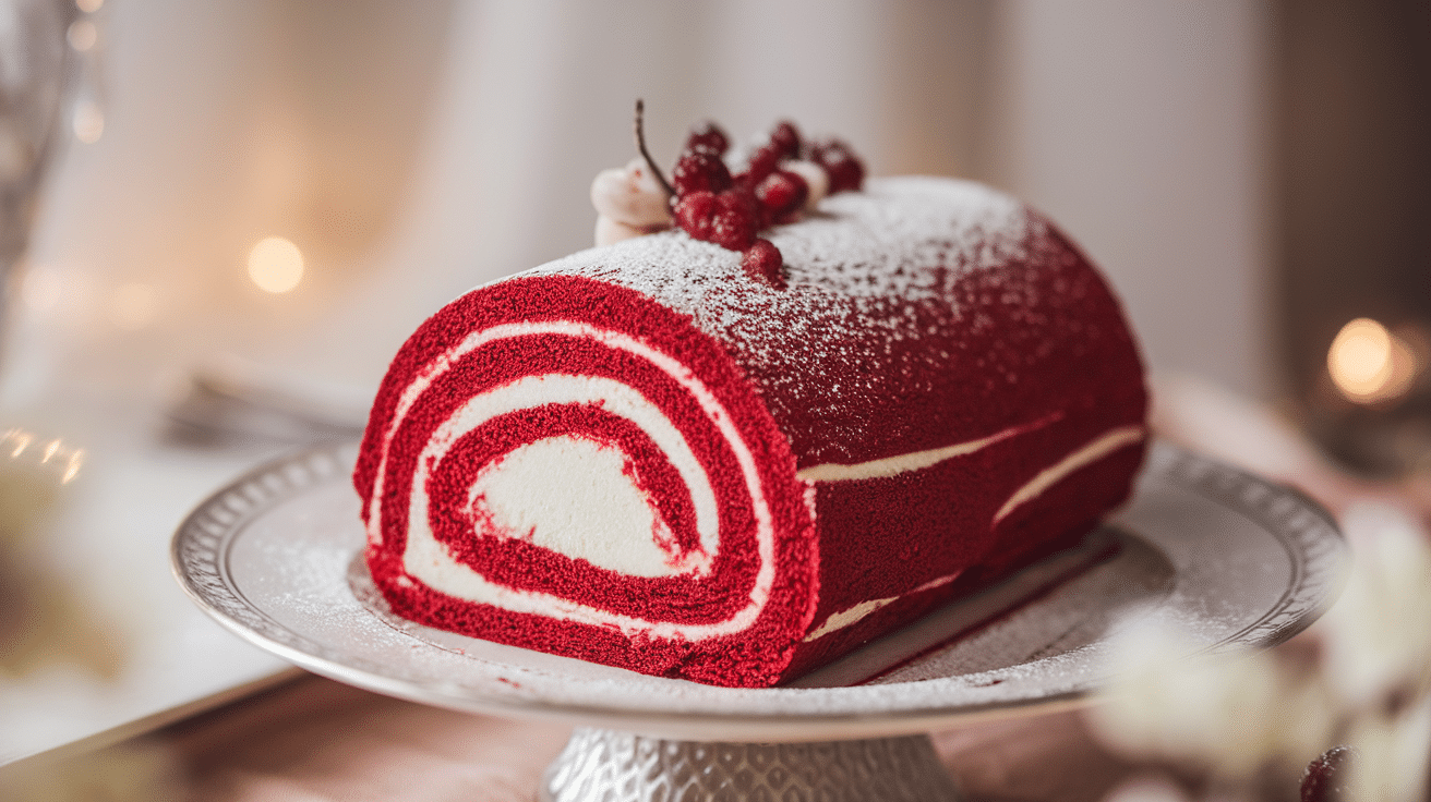 Decadent Red Velvet Cake Roll Recipe