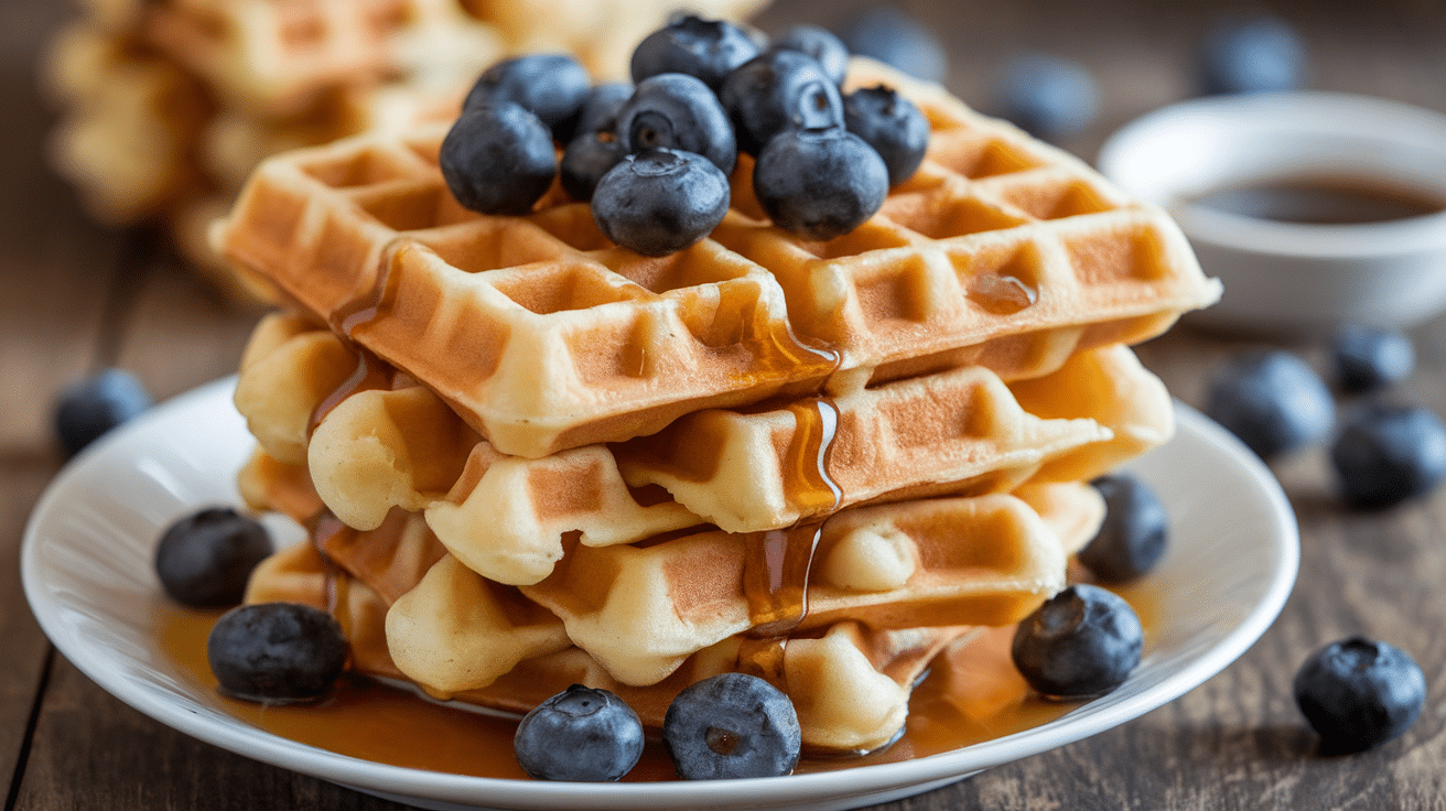 Fluffy Blueberry Waffles Recipe