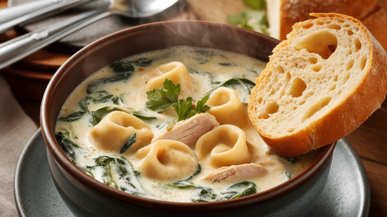 Creamy Chicken Tortellini Soup Recipe