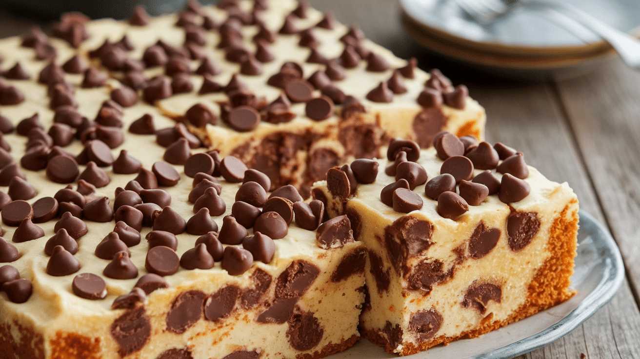 Decadent Chocolate Chip Sheet Cake Recipe