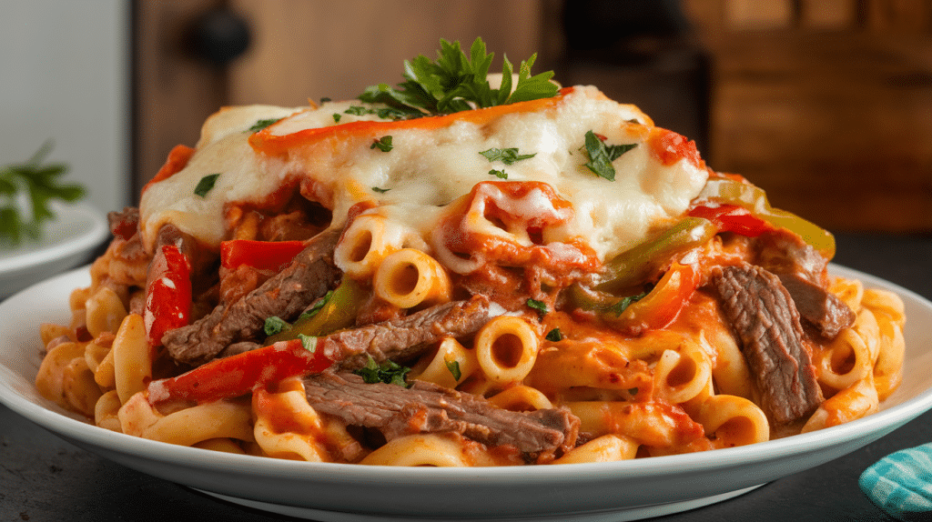 Philly Cheesesteak Pasta