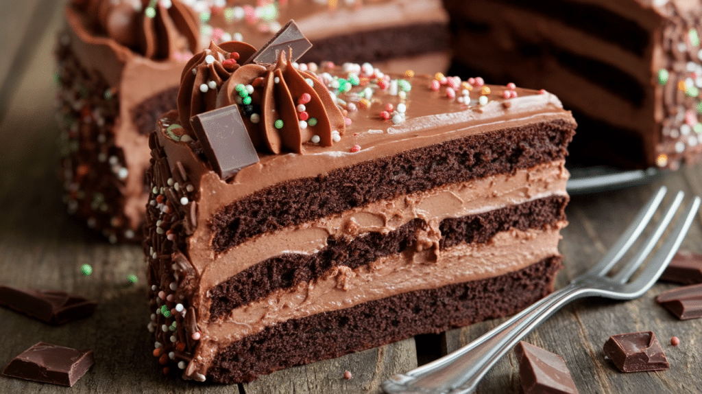 Brownie Batter Poke Cake