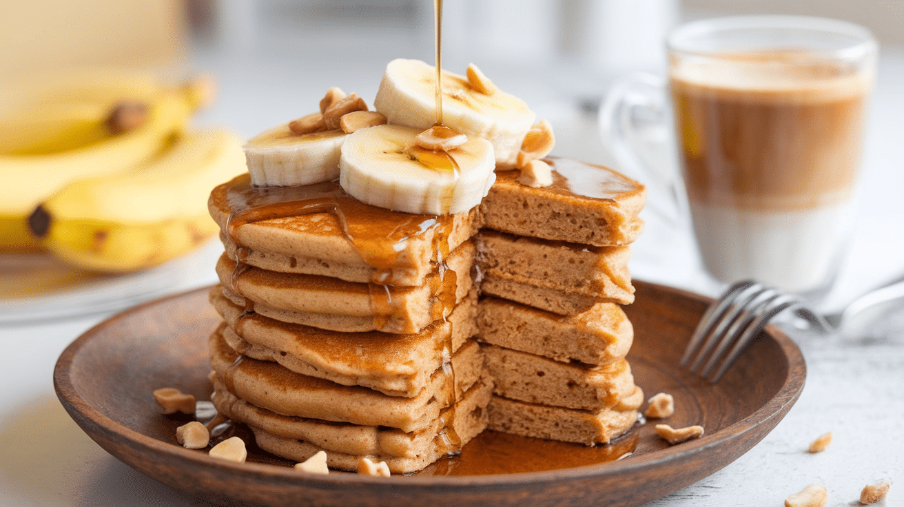 Fluffy Peanut Butter Pancakes Recipe