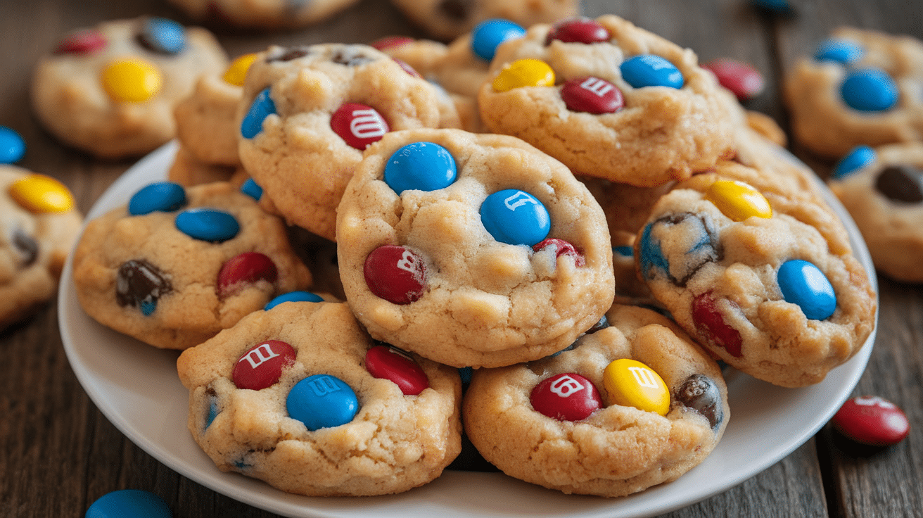 Soft and Chewy M&M Cookies Recipe