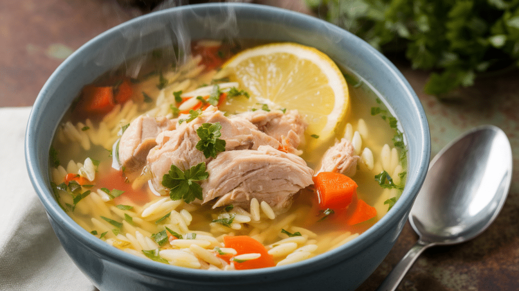 Lemon Chicken Orzo Soup Recipe