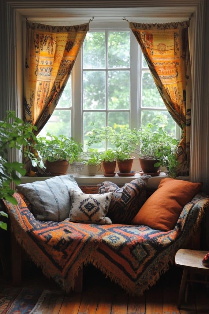 Tribal Geometric Window Drapes