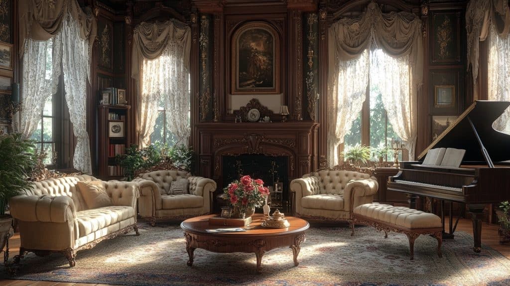 old money living room