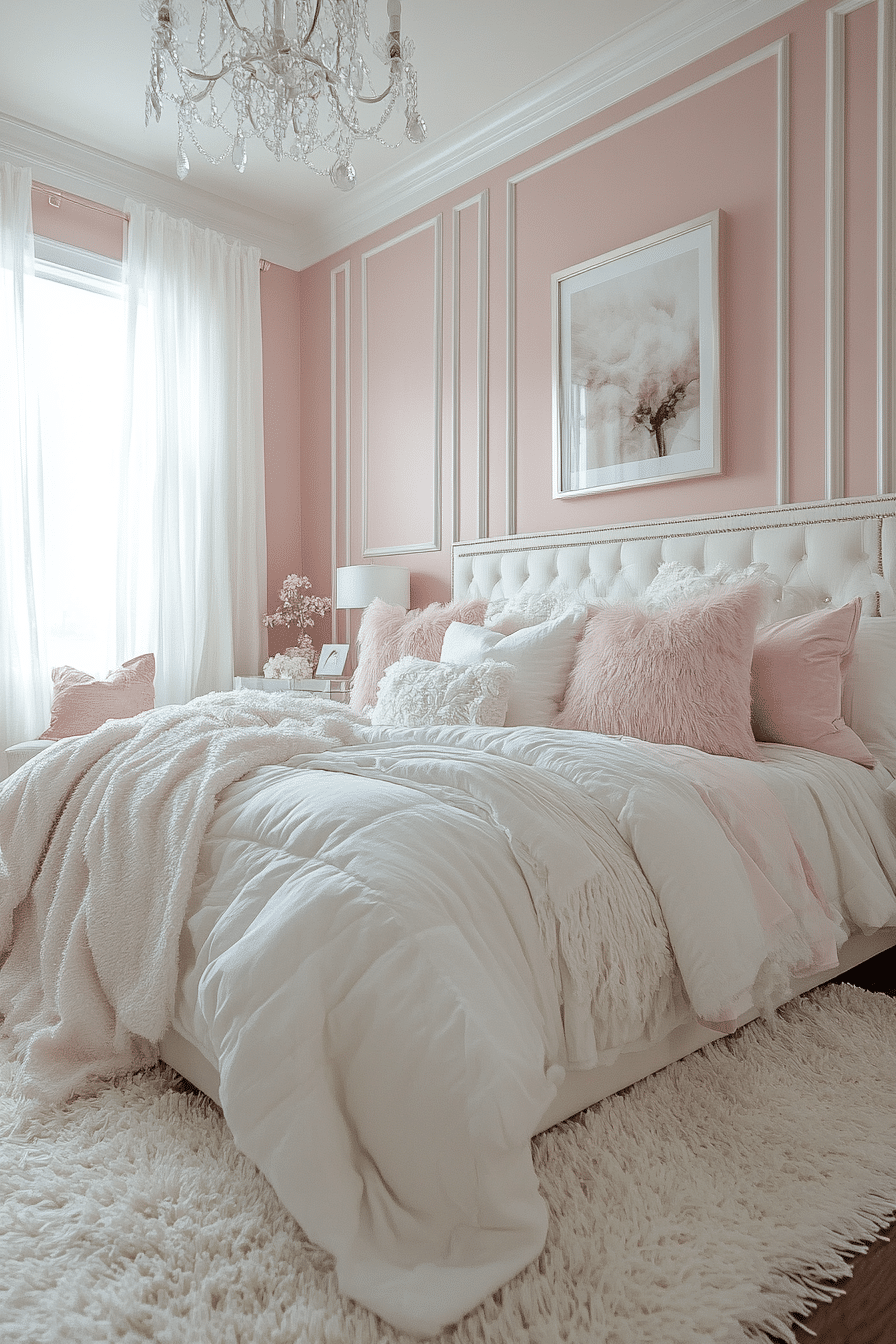 20 Pink and White Bedroom Inspirations for a Feminine and Fresh Look