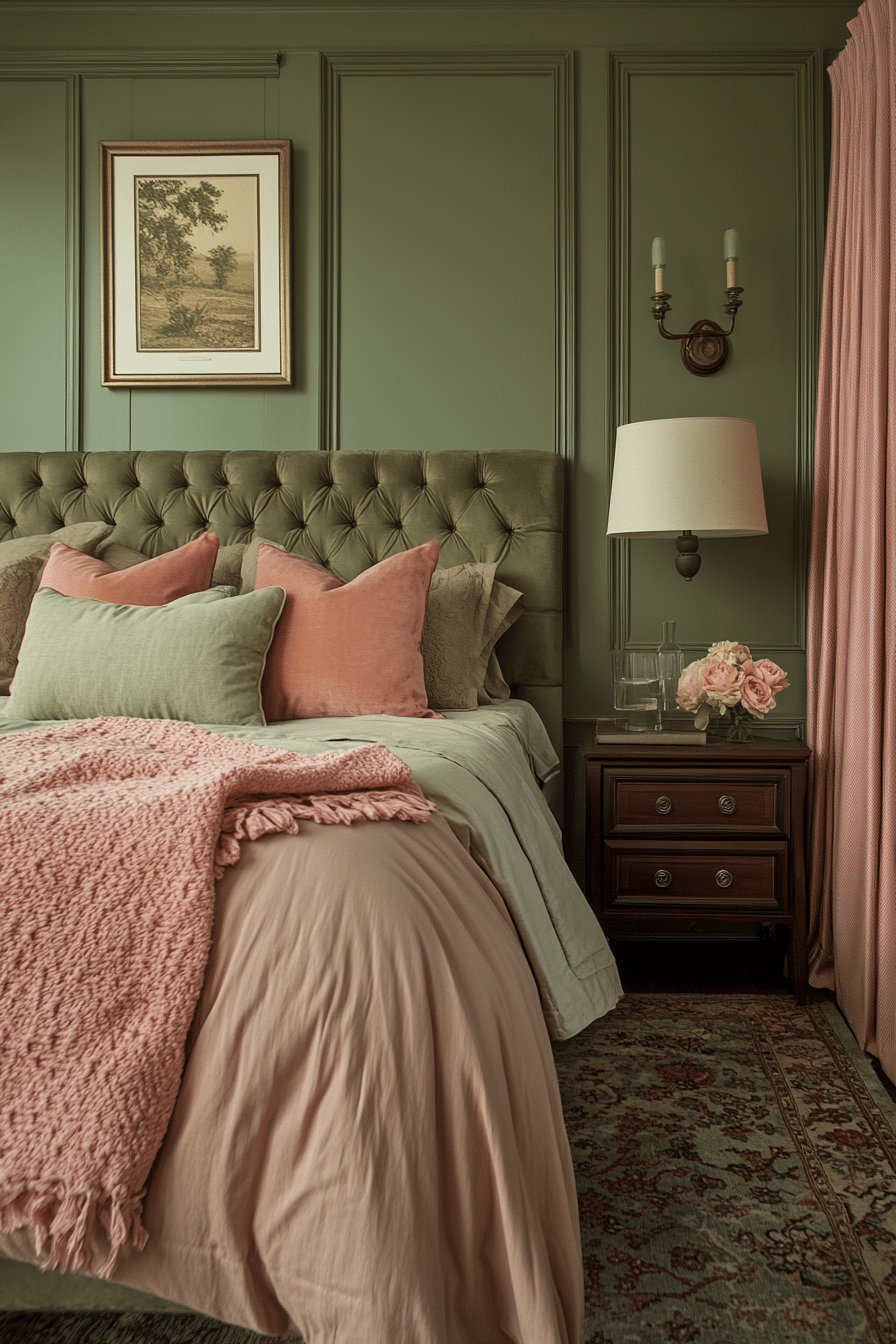 20 Green and Pink Bedroom Ideas for a Bold and Beautiful Aesthetic