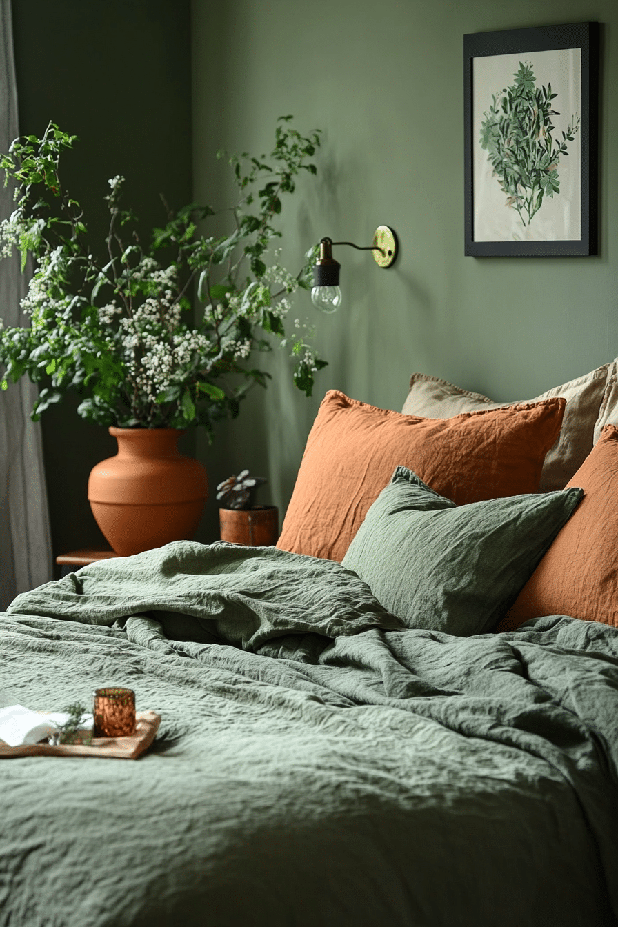 20 Green and Terracotta Bedroom Ideas to Add Warmth and Freshness